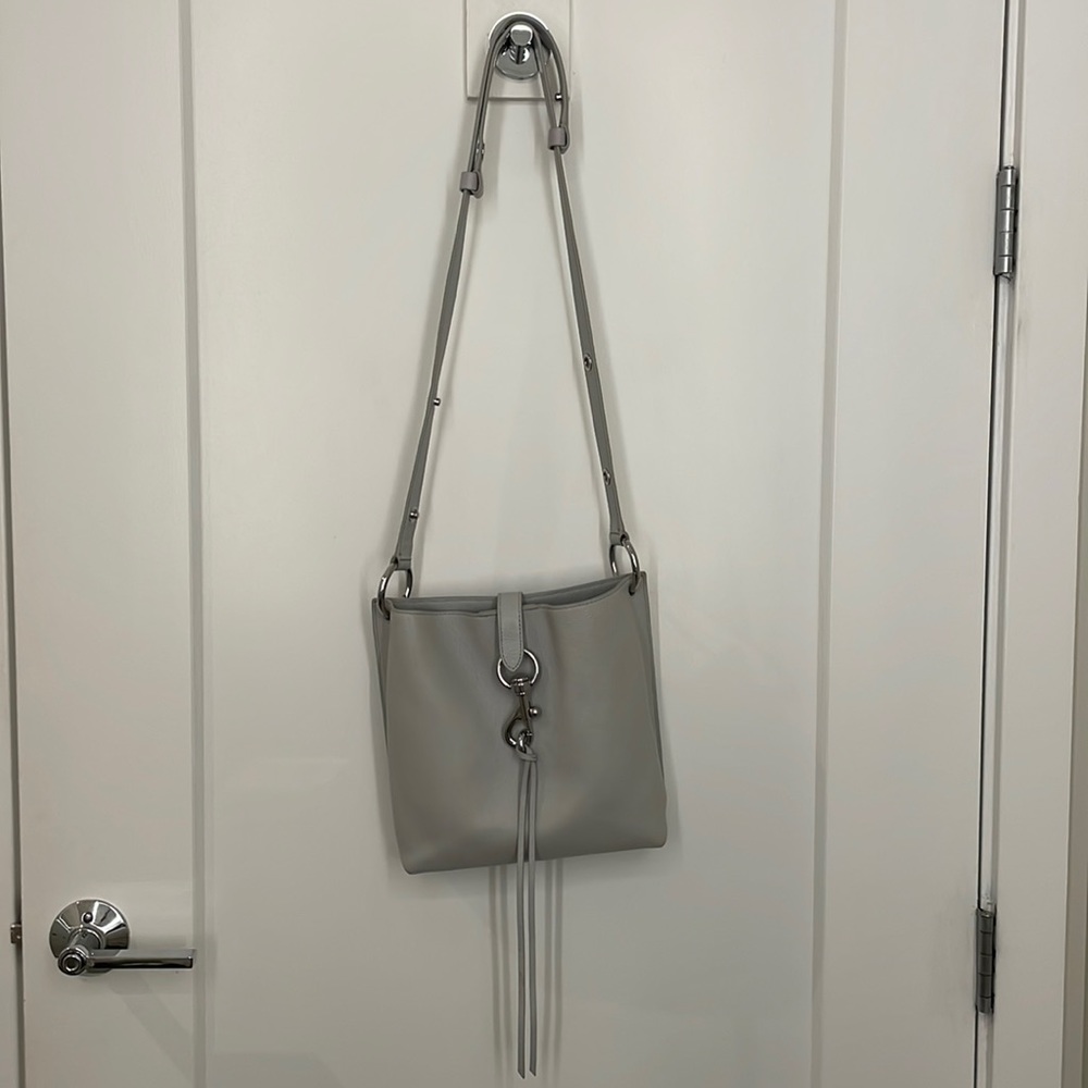 Rebecca Minkoff Gray Megan Leather Bucket Bag